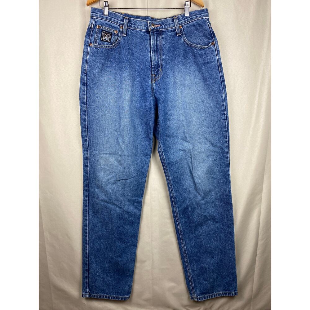 Vintage Cinch Denim Jeans Mens sz 35 x 36 Black Label Rodeo Cowboy Cinch Up
